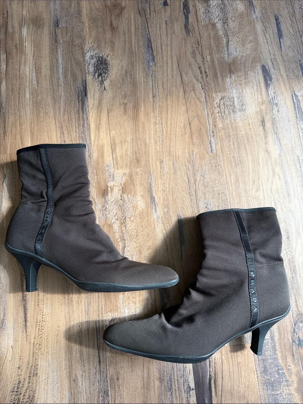 Prada Vintage Nylon Stretch Sock Boots